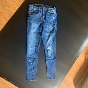 JEANS - sz 2 SHORT Aeropostale Seriously Stretchy High-Rise Jegging 4362